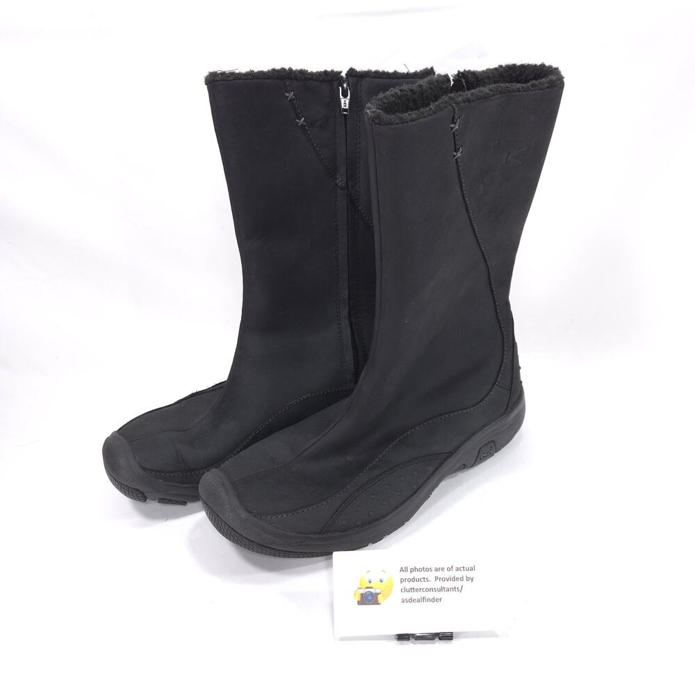 Keen Stockholm Mid Calf Zip Up Casual Boots Womens Size 7.5 Black